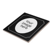 Zwarte ovaal afbeelding lijst tegeltje (Zijkant)