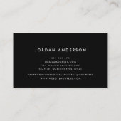 Zwarte overlappende lijnen visitekaartje (Achterkant)