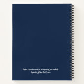 Zwarte Paard Wildflower Meisjes Bloemen Blauw Roze Notitieboek (Achterkant)