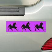 Zwarte paarden bumpersticker (Op auto)