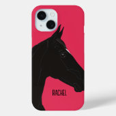 Zwarte paarden Case-Mate iPhone case (Achterkant)