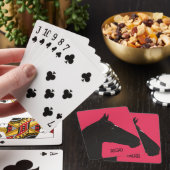 Zwarte paarden pokerkaarten (Insitu)