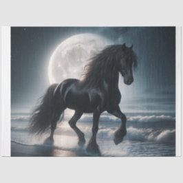 Zwarte paarden tissuepapier