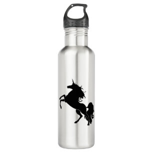 Zwarte paarden waterfles 