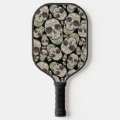 Zwarte Paarse Dag van het Dode Monogram Pickleball Paddle (Voorkant)
