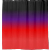 Zwarte, Paarse en rode gradiënt Douchegordijn (Voorkant)