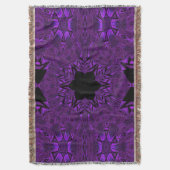 Zwarte Paarse Lotus 3 Deken (Voorkant Verticaal)