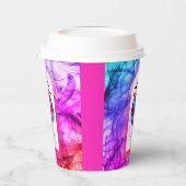 Zwarte Paarse moderne spookachtige vleermuizen Hap Papieren Bekers (Links)