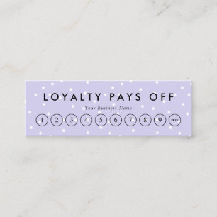 Zwarte & Paarse Stippen Loyalty Punch Kaart