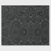 Zwarte Paisley: Cadeaupapier (Vlak)