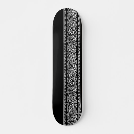 Zwarte Paisley Skateboard Pro (Voorkant)