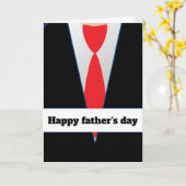 Zwarte pak rode das vaderdag kaart (Gele Bloem)