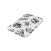 Zwarte palmbladeren:  naadloos. badmat (Gekanteld)