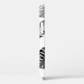 Zwarte palmbladeren: naadloos. Case-Mate iPhone case (Achterkant / Rechts)