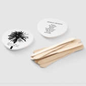 Zwarte palmboom strand bruiloft ceremonie programm handwaaier (Niet-gemonteerd)