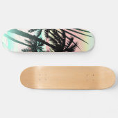 Zwarte palmen bij zonsondergang skateboard (Horizontaal)