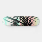 Zwarte palmen bij zonsondergang skateboard (Horizontaal)