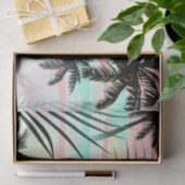 Zwarte palmen bij zonsondergang tissuepapier (Geschenk)