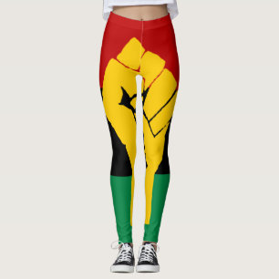 Zwarte Pan Afrikaanse vlag Leggings