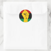 Zwarte Pan Afrikaanse vlag Ronde Sticker (Tas)