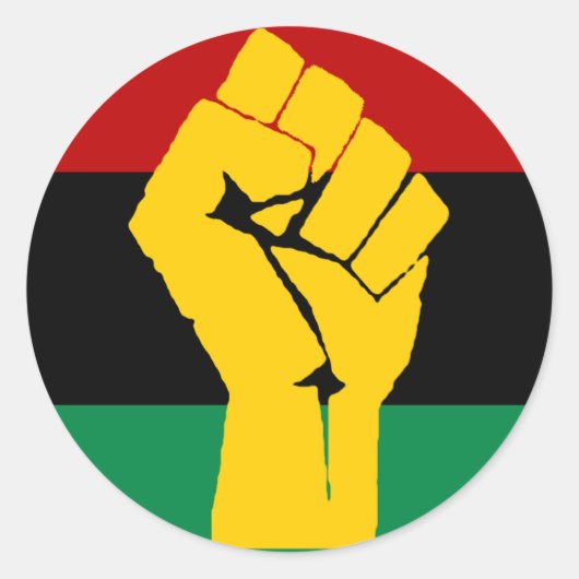 Zwarte Pan Afrikaanse vlag Ronde Sticker (Voorkant)
