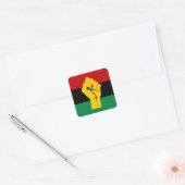 Zwarte Pan Afrikaanse vlag Vierkante Sticker (Envelop)