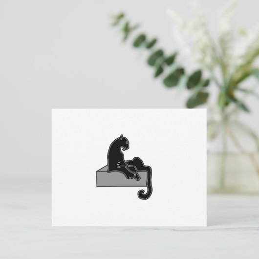 zwarte panter briefkaart (Staand voorkant)
