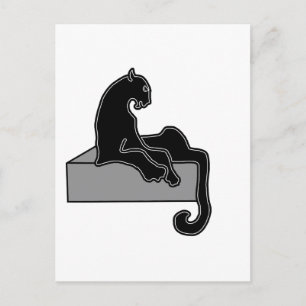 zwarte panter briefkaart