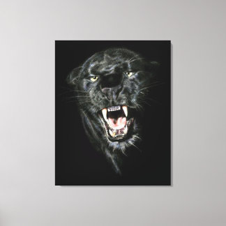 Zwarte panter canvas afdruk