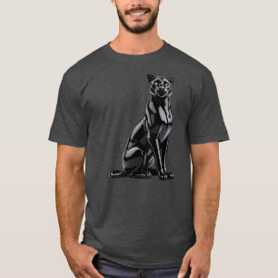 Zwarte panter en reflecties van natuurlijk licht. t-shirt
