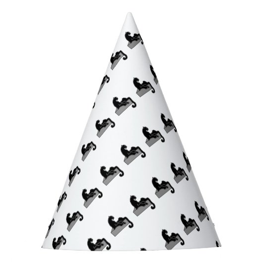 zwarte panter feesthoedjes (Voorkant)