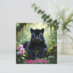 Zwarte panter in de jungle