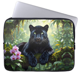 Zwarte Panter in de Jungle Laptop Sleeve