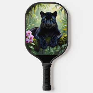 Zwarte Panter in de Jungle Pickleball Paddle