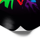 Zwarte panter in graffiti-stijl perfect poster (Hoek)