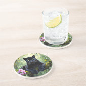 Zwarte panter in het Oerwoud Zandsteen Onderzetter (Zijkant)