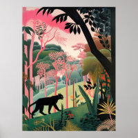Zwarte panter in natuur