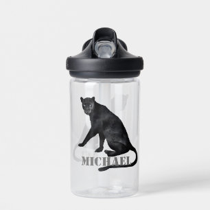 Zwarte Panter Kat Luipaard Persoonlijk  Waterfles