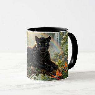 Zwarte Panter Kenia Jungle Bloemen Waterval Mok