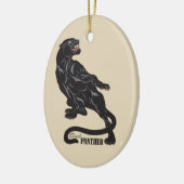 zwarte panter keramisch ornament (Links)