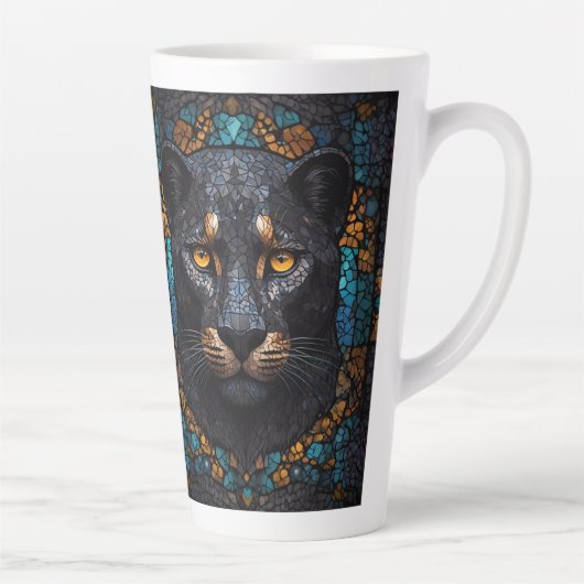 Zwarte panter latte mok (Rechts)