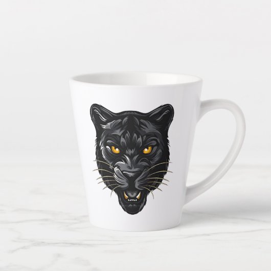 Zwarte Panter Latte Mok (Rechts)