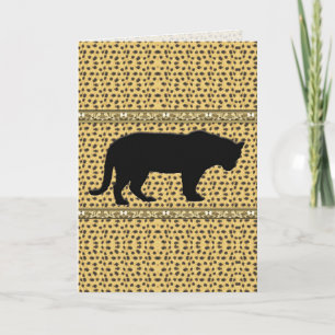 Zwarte Panter, Luipaard Groet / Notitiekaart