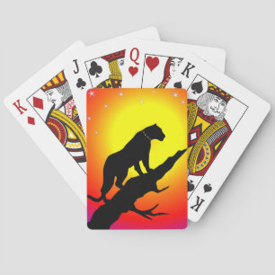Zwarte panter pokerkaarten