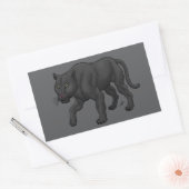 Zwarte panter rechthoekige sticker (Envelop)