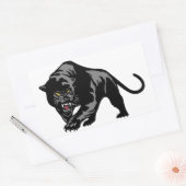 Zwarte panter rechthoekige sticker (Envelop)