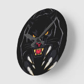 Zwarte panter ronde klok (Hoek)