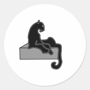 zwarte panter ronde sticker