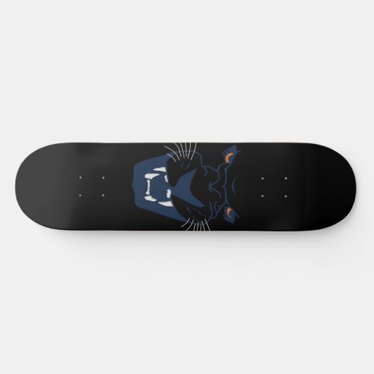 Zwarte panter skateboard (Horizontaal)
