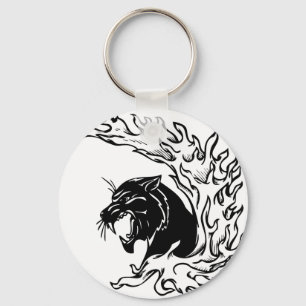 Zwarte panter sleutelhanger